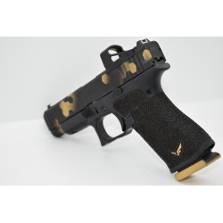 Glock 48 Shield - Gold Black Hexa