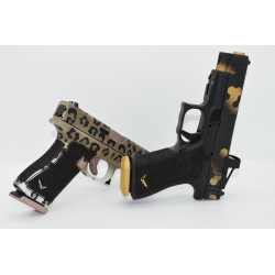 Glock 48 Shield - Gold Black Hexa