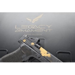 Glock 48 Shield Custom - Gold Black Hexa