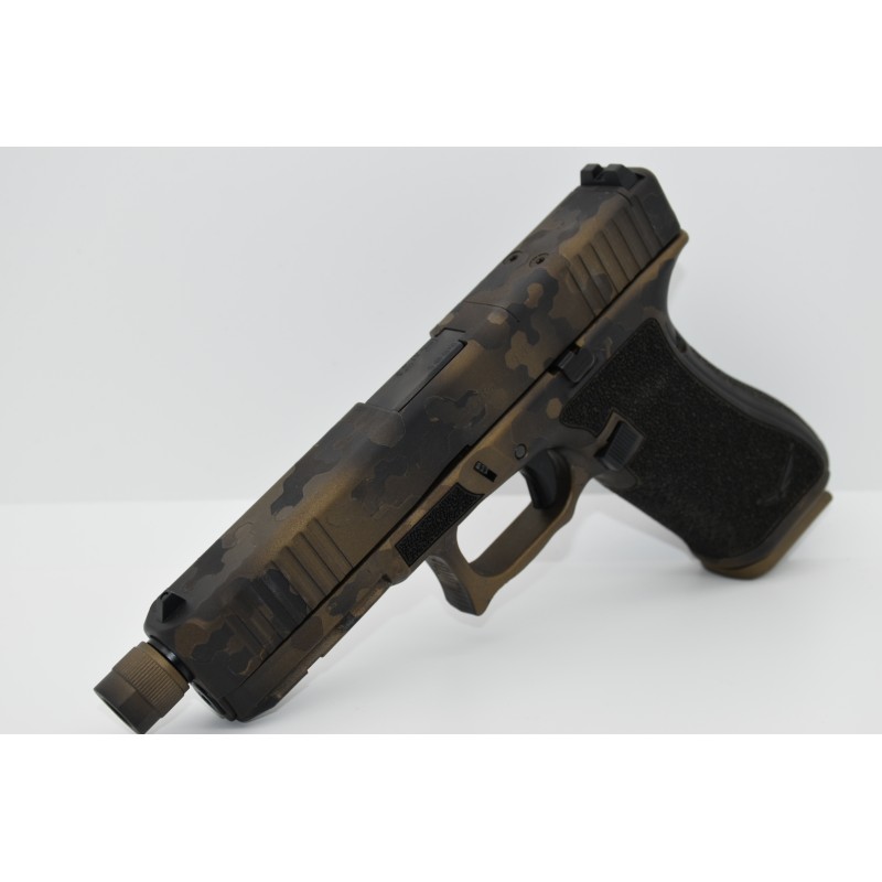 Glock 17 FS Gen5 MOS Throated Custom- Burnt Bronze Camo