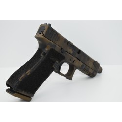 Glock 17 FS Gen5 MOS Throated Custom- Burnt Bronze Camo