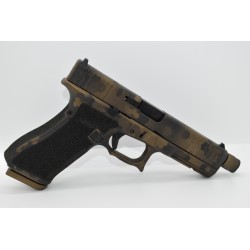Glock 17 FS Gen5 MOS Throated Custom- Burnt Bronze Camo